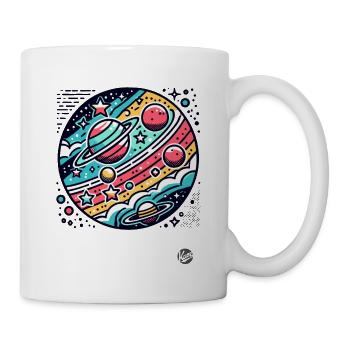 Retro Cartoon Space and Planets - Mug - white - Right