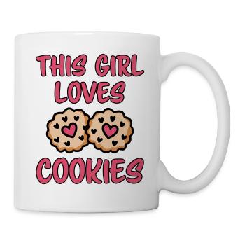 Cookies Saying Chocolate Cookies Funny Cookie Gift - Mug - white - Right