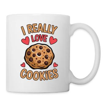 Cookies Saying Chocolate Cookies Funny Cookie Gift - Mug - white - Right