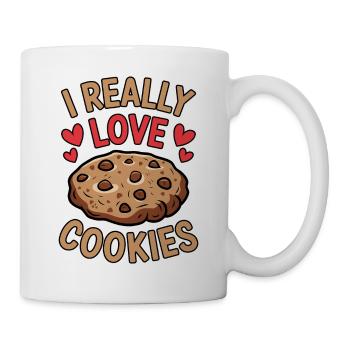 Cookies Saying Chocolate Cookies Funny Cookie Gift - Mug - white - Right