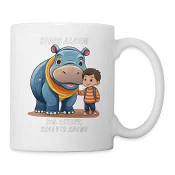 HIPPO ALARM BIG CHEEKY READY TO KNOWS - Mug - white - Right