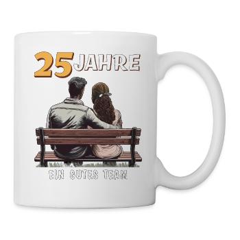 25 YEARS A GOOD TEAM MAN WOMAN - Mug - white - Right