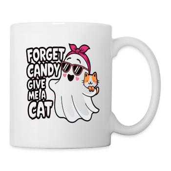 Halloween Cat Forget Candy Give Me A Cat - Mug - white - Right