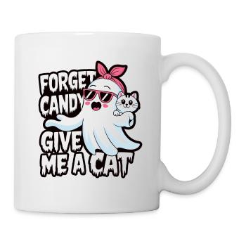 Halloween Cat Forget Candy Give Me A Cat - Mug - white - Right