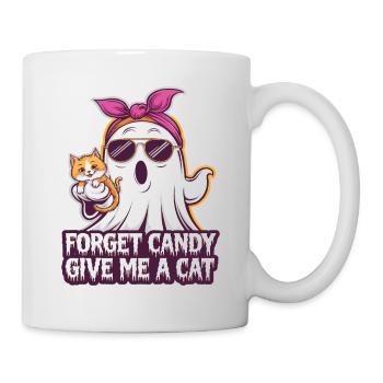 Halloween Cat Forget Candy Give Me A Cat - Mug - white - Right