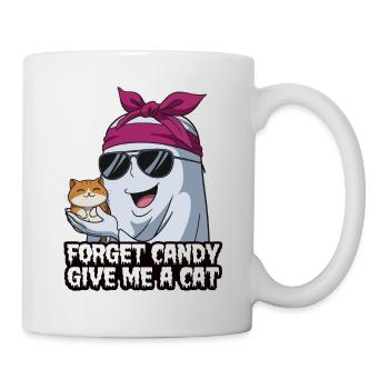 Halloween Cat Forget Candy Give Me A Cat - Mug - white - Right
