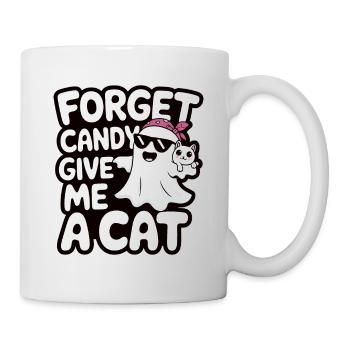 Halloween Cat Forget Candy Give Me A Cat - Mug - white - Right