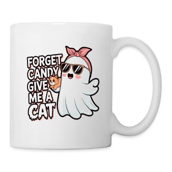 Halloween Cat Forget Candy Give Me A Cat - Mug - white - Right
