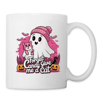 Halloween Cat Forget Candy Give Me A Cat - Mug - white - Right