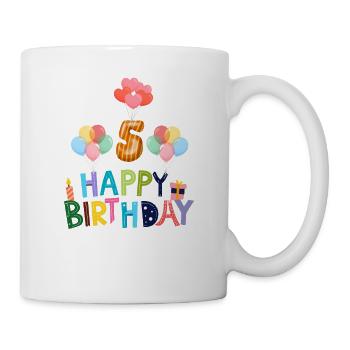 Joyeux anniversaire 5e anniversaire - Mug blanc - blanc - Droite