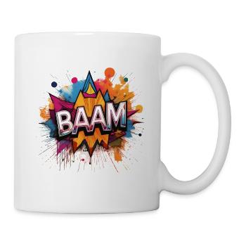 Baam Comic Sound Effect – Bold Pop Art Design - Mug - white - Right
