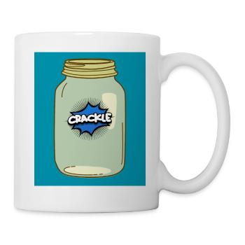 Crackle in a Jar – Fun Comic Style Design - Mug - white - Right