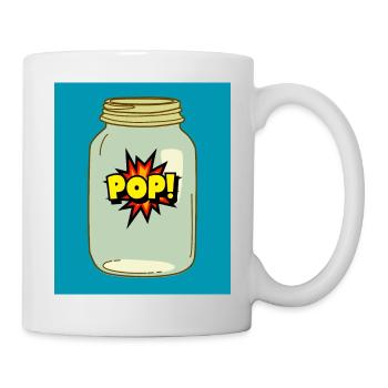 Pop! in a Jar – Fun Comic Style Design - Mug - white - Right