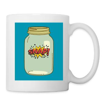 Snap! in a Jar – Fun Comic Style Design - Mug - white - Right