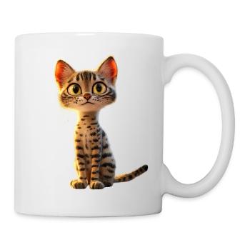 Savannah Katze Cat Mama Süße Serval Leopard Katzen - Tasse - Weiß - Rechts