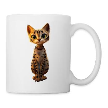 Savannah Katze Cat Mama Süße Serval Leopard Katzen - Tasse - Weiß - Rechts