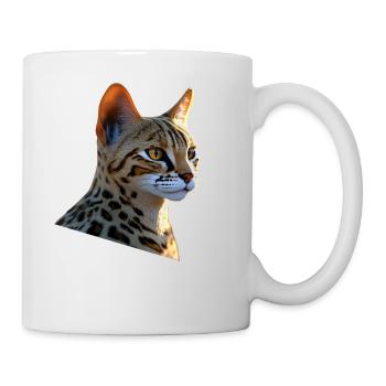 Savannah Katze Cat Mama Süße Serval Leopard Katzen - Tasse - Weiß - Rechts