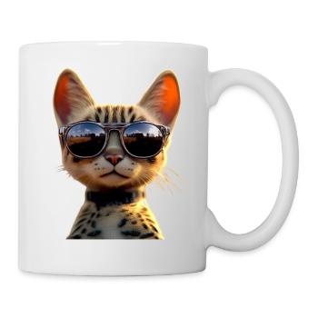 Savannah Katze Cat Mama Süße Serval Leopard Katzen - Tasse - Weiß - Rechts