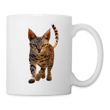 Savannah Katze Cat Mama Süße Serval Leopard Katzen - Tasse - Weiß - Rechts