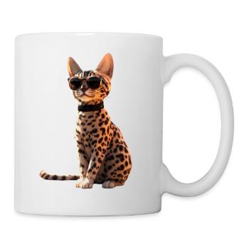 Savannah Katze Cat Mama Süße Serval Leopard Katzen - Tasse - Weiß - Rechts