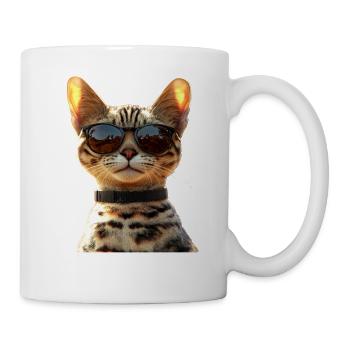 Savannah Katze Cat Mama Süße Serval Leopard Katzen - Tasse - Weiß - Rechts
