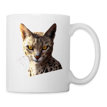 Savannah Katze Cat Mama Süße Serval Leopard Katzen - Tasse - Weiß - Rechts