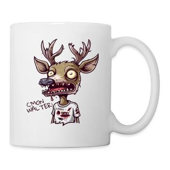 Un renne complètement épuisé demande plus à Walter - Mug blanc - blanc - Droite