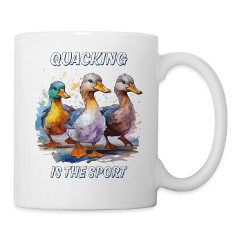DUCK QUACKING IS THE SPORT - Mug - white - Right