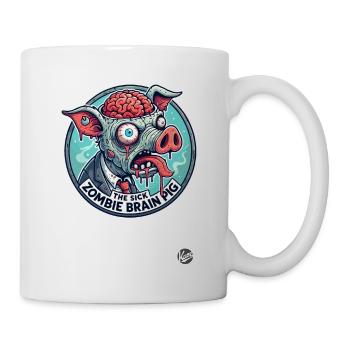 The Sick Brain Zombie Pig - Mug - white - Right