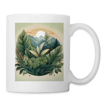 Scenic Botanical Nature Illustration - Mug - white - Right