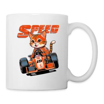 Schneller katzenartiger Rennfahrer Fast Feline - Tasse - Weiß - Rechts