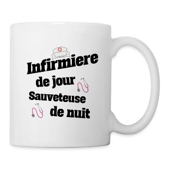 Infirmiere Humour Stéthoscope Cadeau Santé - Mug blanc - blanc - Droite