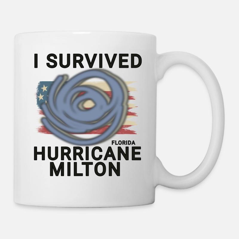 J’ai survécu à l’ouragan Milton - Mug blanc - blanc