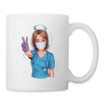 Lustige Krankenschwester mit Humor - Tasse - Weiß - Rechts