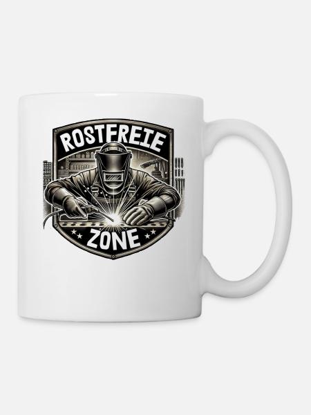 Rostfreie Zone - Tasse - Weiß