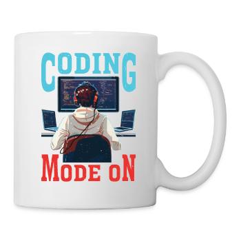 Coding Mode On - Tasse - Weiß - Rechts