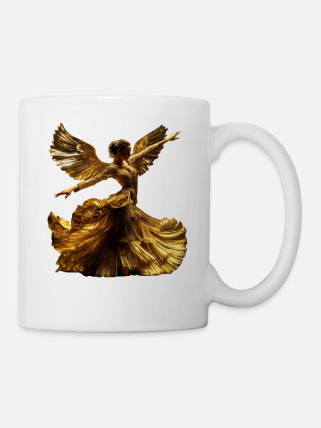Danseuse de flamenco Aile d’or Espagne Robe Danseuse - Mug blanc - blanc
