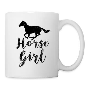 Fille de cheval - Mug blanc - blanc - Droite