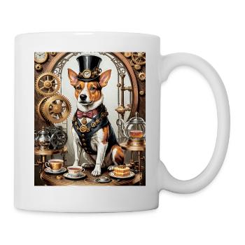 Steampunk Corgi Aristokrat Steampunk Corgi - Tasse - Weiß - Rechts