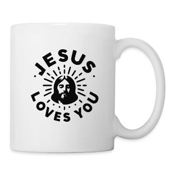 Jésus vous aime - Mug blanc - blanc - Droite