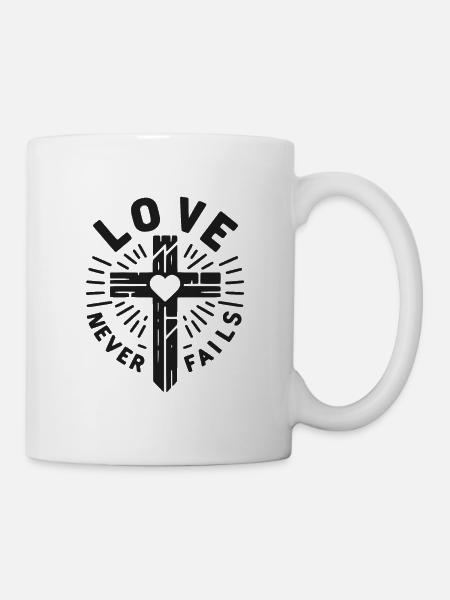 Love Never Fails - Mug - white
