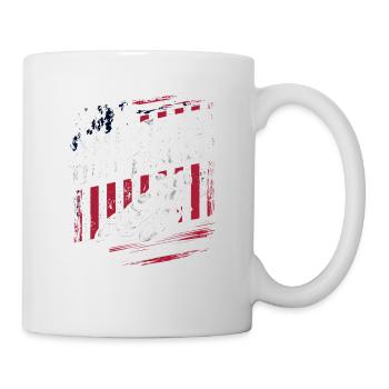 Motard américain de flat track - Mug blanc - blanc - Droite