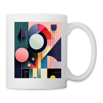 Bold Abstract Geometric Shapes – Modern Art Design - Mug - white - Right