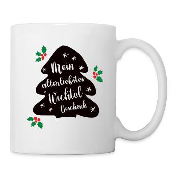 Weihnacht Wichtelspiel Wichteln Julklapp - Tasse - Weiß - Rechts
