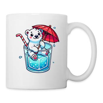 ours polaire glacon - Mug blanc - blanc - Droite