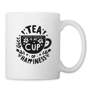 Le thé est ma tasse de bonheur - Mug blanc - blanc - Droite