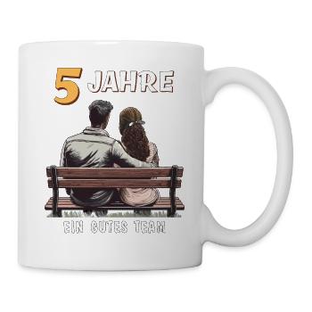 5 YEARS A GOOD TEAM MAN WOMAN - Mug - white - Right