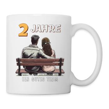 2 ANS D’UNE BONNE ÉQUIPE HOMME FEMME - Mug blanc - blanc - Droite