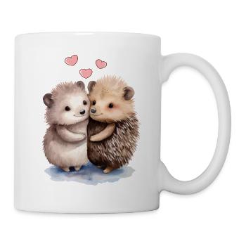 Liebenswerter Igel Adorable Hedgehog - Tasse - Weiß - Rechts