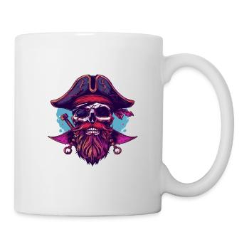 Crâne de pirate - Mug blanc - blanc - Droite